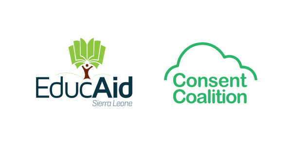 EducAid Sierra Leone and Consent Coalition Logo on a white background