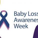 Baby Loss Awareness Week Pink and Blue Ribbon Imge