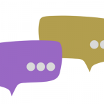 Speech Bubbles with elipses inside suggesting a conversation
