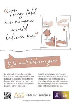 Poster - they told me no-one would believe me - with image of a window - click on image to go to poster page