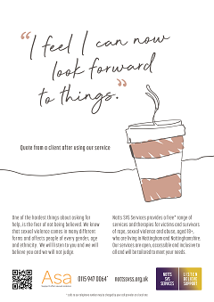 Poster - I feel I can now look forward to things - image of a travel cup - click on picture to download poster
