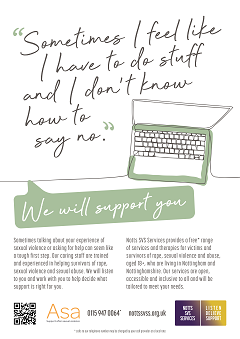 Poster - Sometimes I feel like I have to do stuff and I don't know how to say no - with an image of a laptop - click on picture to download poster