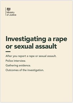 Investigating a Rape or Sexual Assault - large print - view or download guide