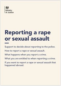 Reporting a Rape or Sexual Assault - view or download guide