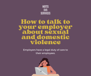 How to talk to your employer about sexual and domestic violence