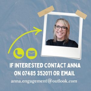 Photo of Anna Picture of Anna with her contact details.