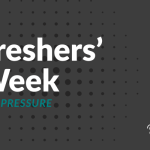 'Fresher's Week' (Green font) 'The Pressure' (white font) set against a grey background. Consent Coalition logo is in the bottom right, in white.